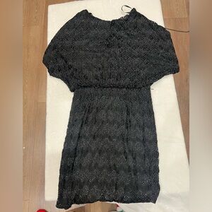 Jessica Howard Black Dress with Silver Trim – Size 6P